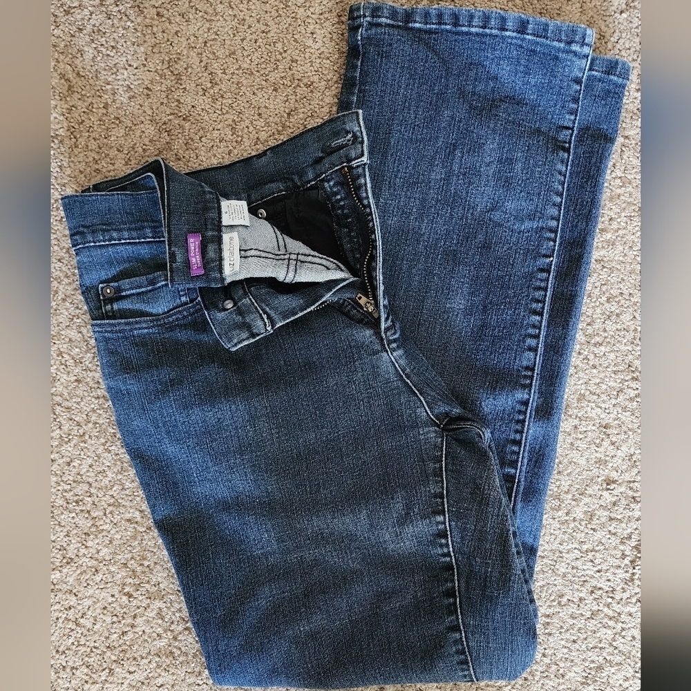 Liz Claiborne Slim Power Super Stretch Straight Leg Dark Wash   Sz 16
